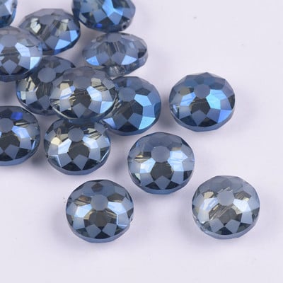 10 бр. 14 mm 18 mm Rondelle фасетирани матови кристални стъклени свободни мъниста за изработка на бижута Направи си сам занаяти