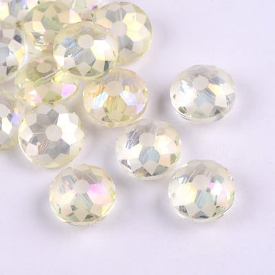 10 бр. 14 mm 18 mm Rondelle фасетирани матови кристални стъклени свободни мъниста за изработка на бижута Направи си сам занаяти