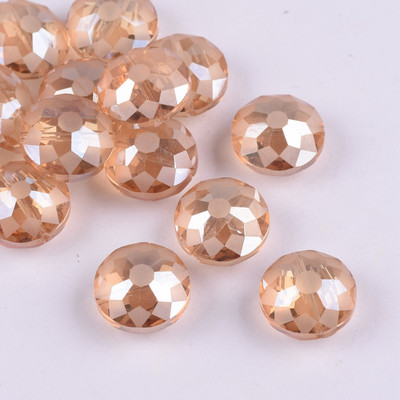 10 бр. 14 mm 18 mm Rondelle фасетирани матови кристални стъклени свободни мъниста за изработка на бижута Направи си сам занаяти