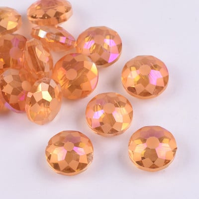10 бр. 14 mm 18 mm Rondelle фасетирани матови кристални стъклени свободни мъниста за изработка на бижута Направи си сам занаяти