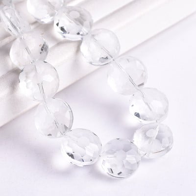 10 бр. 14 mm 18 mm Rondelle фасетирани матови кристални стъклени свободни мъниста за изработка на бижута Направи си сам занаяти