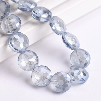 10 бр. 14 mm 18 mm Rondelle фасетирани матови кристални стъклени свободни мъниста за изработка на бижута Направи си сам занаяти