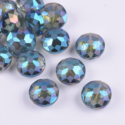 10 бр. 14 mm 18 mm Rondelle фасетирани матови кристални стъклени свободни мъниста за изработка на бижута Направи си сам занаяти