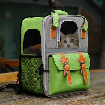Раница за носене на домашни котки Дишаща чанта за пътуване на открито Дамска чанта за малко куче Котка Преносима чанта за носене Стоки за домашни любимци