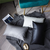 Obična bijela crna ukrasna jastučnica Dvostrani uzorak Jacquard trakasta navlaka za jastuk 50x50CM Moderni jastuci za dnevni boravak