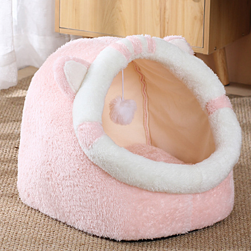 Puha plüss macskaágy bolyhos cica párna kosár hangulatos kisállatház párna meleg kis kutya nyugágy macska barlanghoz kanapé sátorágyak