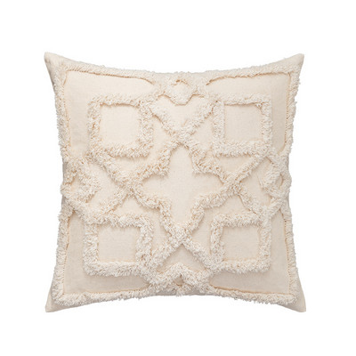 Pušķu spilvena pārvalks 45x45/30x50cm jauns smilškrāsas spilvena pārvalks roku darbs Boho stila kvadrātveida spilvendrāna Dīvāns Gulta Mājas Dekoratīvs