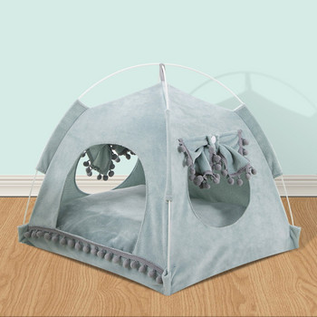 Палатка за домашни любимци Легло за кучета Four Seasons Котешка къща Малко куче Плюшено легло Легло за домашни любимци Летен табернакъл Пътуване на открито Pet Cat Nest