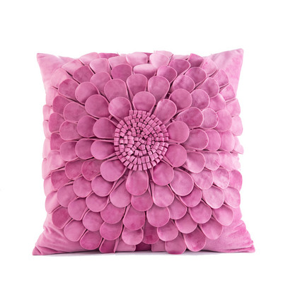 Daisy 3D virágos párnahuzatok kézzel készített bársonyszirmok lakberendezési sárga bézs párnahuzat kanapé dekoráció párnahuzat 45x45cm