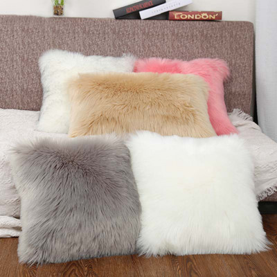 Κάλυμμα μαξιλαριού Nordic Faux Fur Μαξιλαροθήκη Μαξιλαροθήκη Θήκη Μαξιλαροθήκης Σπίτι Μαλακό Σαλόνι Υπνοδωμάτιο Αυτοκίνητο Διακοσμητικό 50x50cm