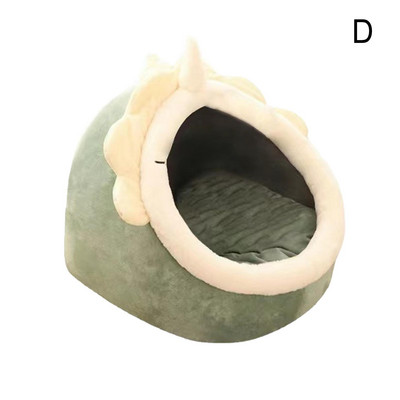 Ziemas silta gulta daļēji slēgta mājdzīvnieku groza zviļņa mazgājams spilvens 30*30*28cm V3k6