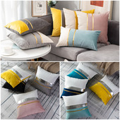 Luxus kanapé bársony patchwork aranyszál tömör párnatok 30x50cm deréktáji párna 45x45cm nappali hálószoba dekoratív párnák