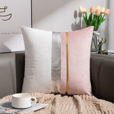 Luxus kanapé bársony patchwork aranyszál tömör párnatok 30x50cm deréktáji párna 45x45cm nappali hálószoba dekoratív párnák