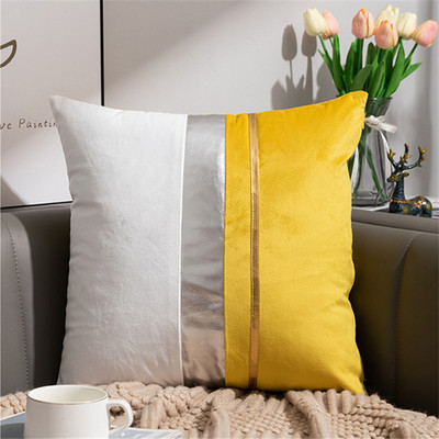 Luxus kanapé bársony patchwork aranyszál tömör párnatok 30x50cm deréktáji párna 45x45cm nappali hálószoba dekoratív párnák