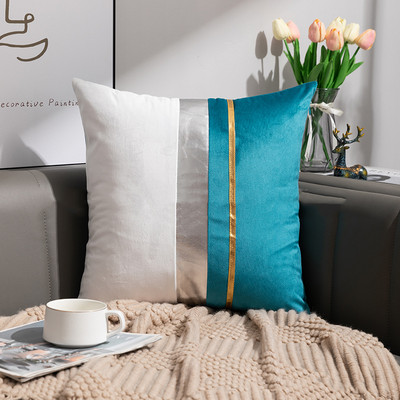 Luxus kanapé bársony patchwork aranyszál tömör párnatok 30x50cm deréktáji párna 45x45cm nappali hálószoba dekoratív párnák