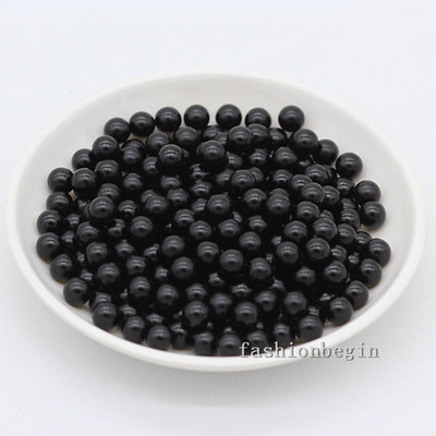 3-8 мм акрилна кръгла перла без дупка Разхлабени талисмани топка мъниста Бижута Занаяти Изработка на розови цветя Декорация на козметична четка