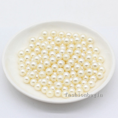 3-8 мм акрилна кръгла перла без дупка Разхлабени талисмани топка мъниста Бижута Занаяти Изработка на розови цветя Декорация на козметична четка
