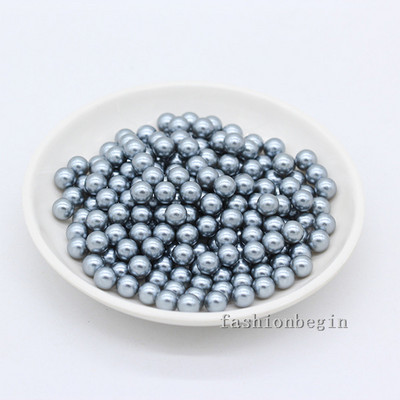 3-8 мм акрилна кръгла перла без дупка Разхлабени талисмани топка мъниста Бижута Занаяти Изработка на розови цветя Декорация на козметична четка