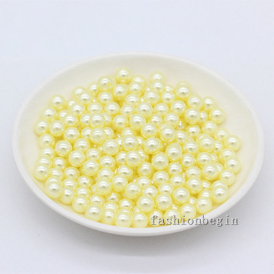 3-8 мм акрилна кръгла перла без дупка Разхлабени талисмани топка мъниста Бижута Занаяти Изработка на розови цветя Декорация на козметична четка