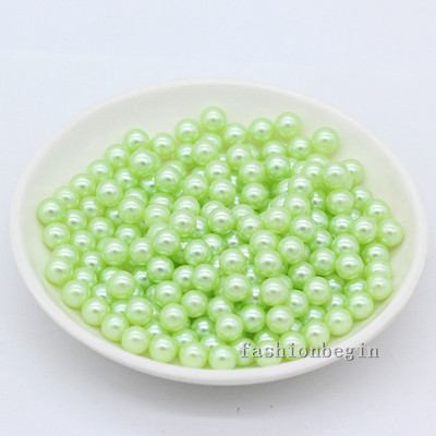 3-8 мм акрилна кръгла перла без дупка Разхлабени талисмани топка мъниста Бижута Занаяти Изработка на розови цветя Декорация на козметична четка