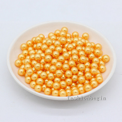 3-8 мм акрилна кръгла перла без дупка Разхлабени талисмани топка мъниста Бижута Занаяти Изработка на розови цветя Декорация на козметична четка