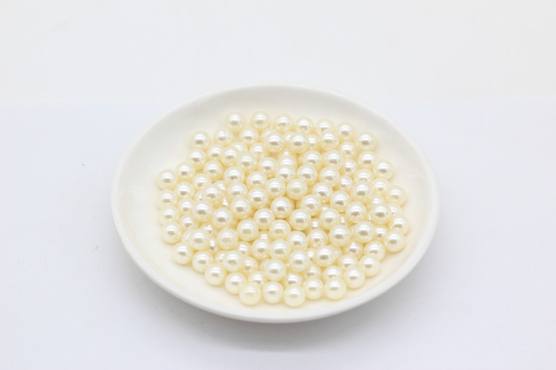 3-8 мм акрилна кръгла перла без дупка Разхлабени талисмани топка мъниста Бижута Занаяти Изработка на розови цветя Декорация на козметична четка