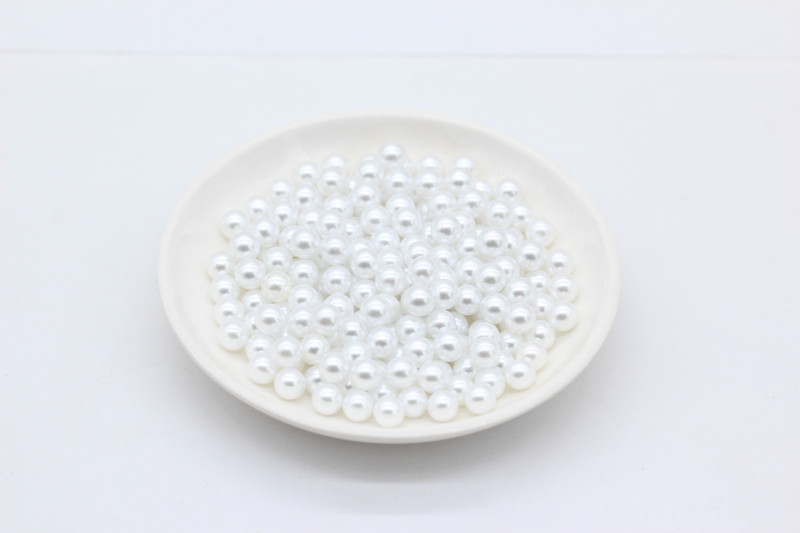 3-8 мм акрилна кръгла перла без дупка Разхлабени талисмани топка мъниста Бижута Занаяти Изработка на розови цветя Декорация на козметична четка