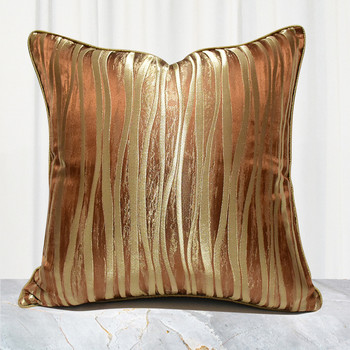 Πολυτελές μαξιλάρι για καναπέ καναπέ Διακόσμηση σπιτιού Βελούδινο μαλακό τετράγωνο μαξιλάρι μασίφ 45*45 χρυσό