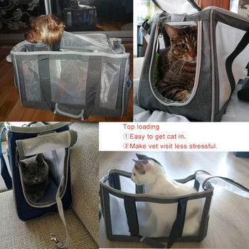 Чанта за котка Дишаща транспортна чанта за домашни любимци Преносими чанти за едно рамо за кученца Пътуваща чанта за домашни любимци за котки, кучета, домашни любимци Дамска чанта