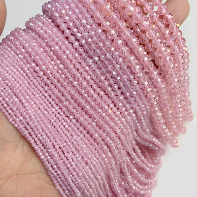 Mărgele de zircon trandafir roz fațetate naturale Distanțiere libere transparente Mărgele mici pentru realizarea de bijuterii Charm DIY lucrat manual 2 3 4 mm