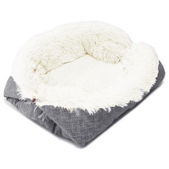 Κουβέρτα σκύλου 2 σε 1 Αδιάβροχη βελούδινη κουβέρτα για σκύλους ζεστό μαλακό άνετο μαξιλάρι κρεβατιού σκύλου που πλένεται ανθεκτικό πτυσσόμενο για αξεσουάρ κατοικίδιων ζώων