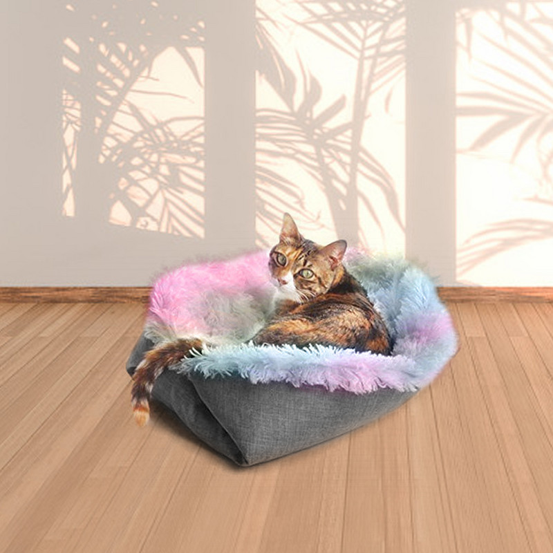 2 vienā suņu sega Ūdensizturīgs plīša suņiem silts paliktnis Mīksts Ērts suņu gultas spilvens Mazgājams Izturīgs salokāms mājdzīvnieku piederumiem