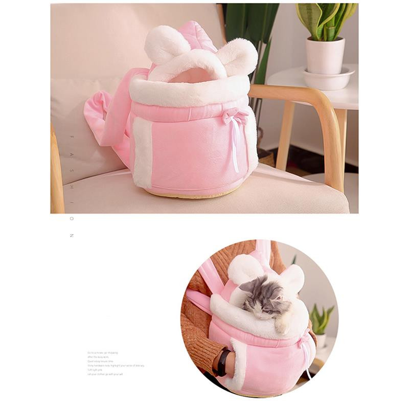 Plīša kaķu pārnēsāšanas soma Jauka, silta kaķa mugursoma ar roku sildītāju suņu pārnēsāšanai plecu soma pastaigu āra mājdzīvnieku piekarināmas krūšu somas