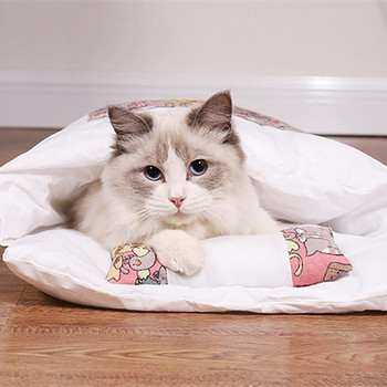 Υπνόσακος γάτας Άνετος αναπνεύσιμος αφαιρούμενος ημίκλειστος χειμερινός ζεστός κρεββάτι Cats Nest Pet Supplies