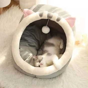 Πτυσσόμενο κρεβάτι γάτας αυτοθέρμανσης για εσωτερικό σπίτι σκυλιών γάτας Four Seasons Universal κλειστό απορρίμματα γατών Ζεστό το χειμώνα Pet Kennel DDJ