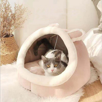 Πτυσσόμενο κρεβάτι γάτας αυτοθέρμανσης για εσωτερικό σπίτι σκυλιών γάτας Four Seasons Universal κλειστό απορρίμματα γατών Ζεστό το χειμώνα Pet Kennel DDJ