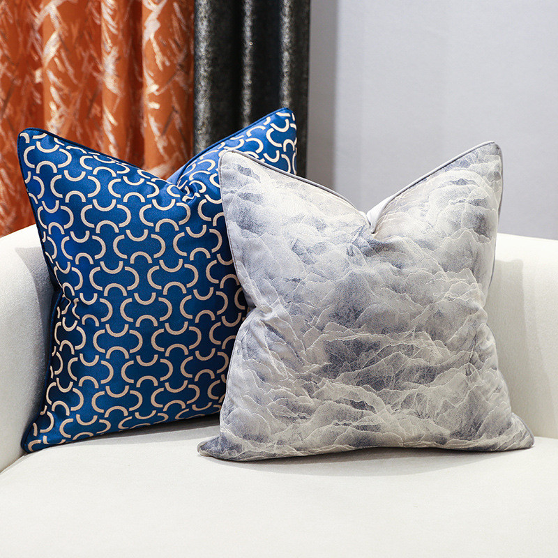 Desinger luxus párnahuzat Sofa Splicing Geometry bársony párnahuzat otthonra és ágyra, 1db huzat fehér fekete arany dekorral