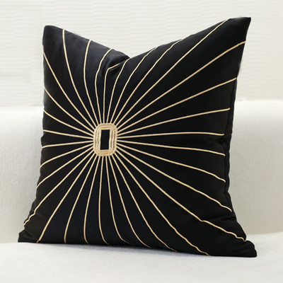Luxus párnahuzat Nordic Fashion Advanced Liberal Flower Hímzés Golden Leopard Hotel Villa Fine Crafts Kanapépárna