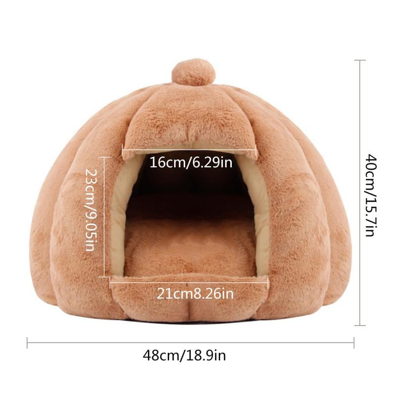 Plüss macskaágy bolyhos macska igloo kivehető mosható párnázott matraccal beltéri deformációmentes puha plüss kisállat kennel kicsiknek