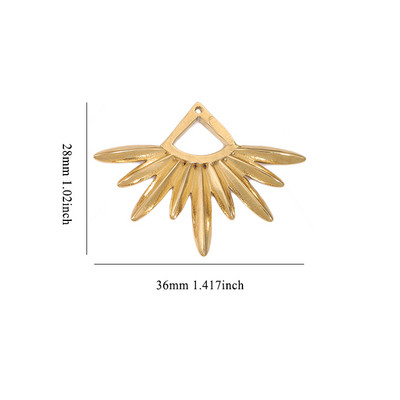 2 vnt. nerūdijančio plieno Boho auksu padengtas mielas gėlių jungtis Didelis auskaras, kabantis pakabukas, skirtas pasidaryk pats papuošalams gaminti didmenine prekyba