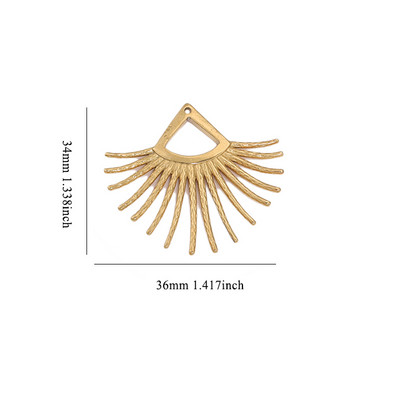 2 vnt. nerūdijančio plieno Boho auksu padengtas mielas gėlių jungtis Didelis auskaras, kabantis pakabukas, skirtas pasidaryk pats papuošalams gaminti didmenine prekyba