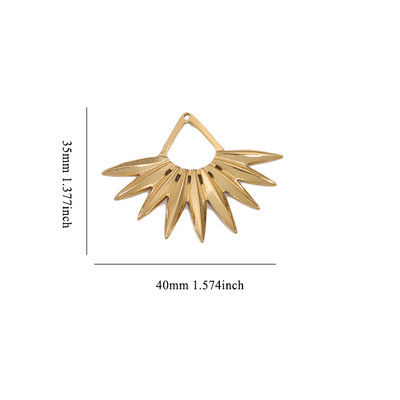 2 vnt. nerūdijančio plieno Boho auksu padengtas mielas gėlių jungtis Didelis auskaras, kabantis pakabukas, skirtas pasidaryk pats papuošalams gaminti didmenine prekyba