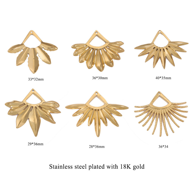 2 vnt. nerūdijančio plieno Boho auksu padengtas mielas gėlių jungtis Didelis auskaras, kabantis pakabukas, skirtas pasidaryk pats papuošalams gaminti didmenine prekyba