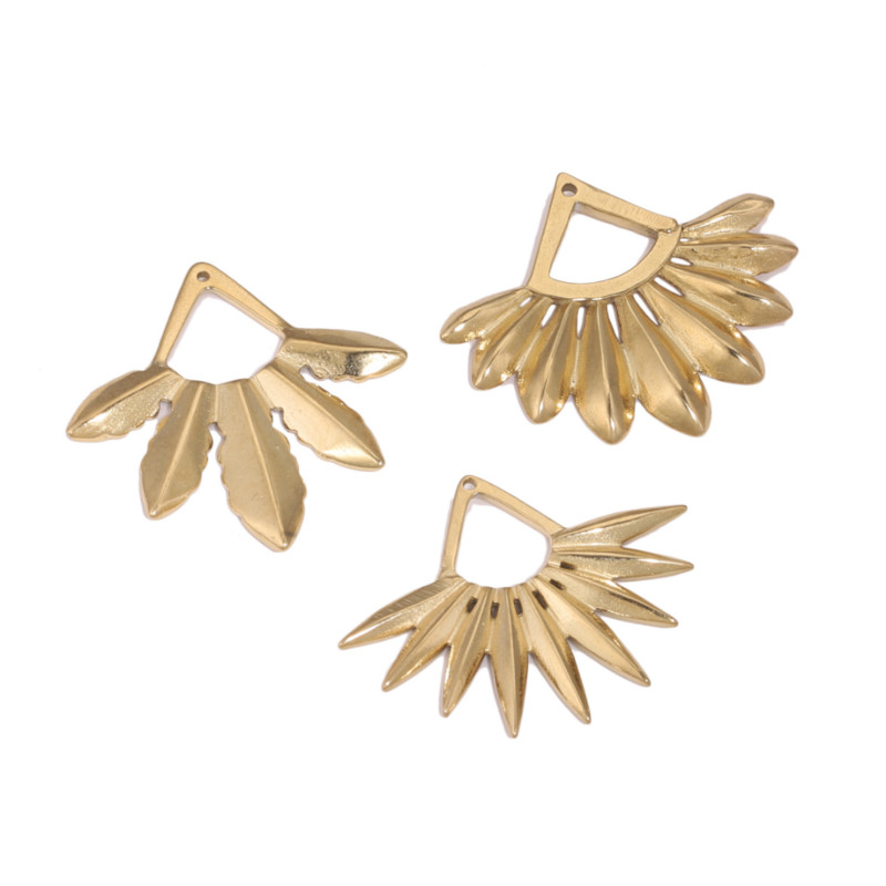 2 vnt. nerūdijančio plieno Boho auksu padengtas mielas gėlių jungtis Didelis auskaras, kabantis pakabukas, skirtas pasidaryk pats papuošalams gaminti didmenine prekyba