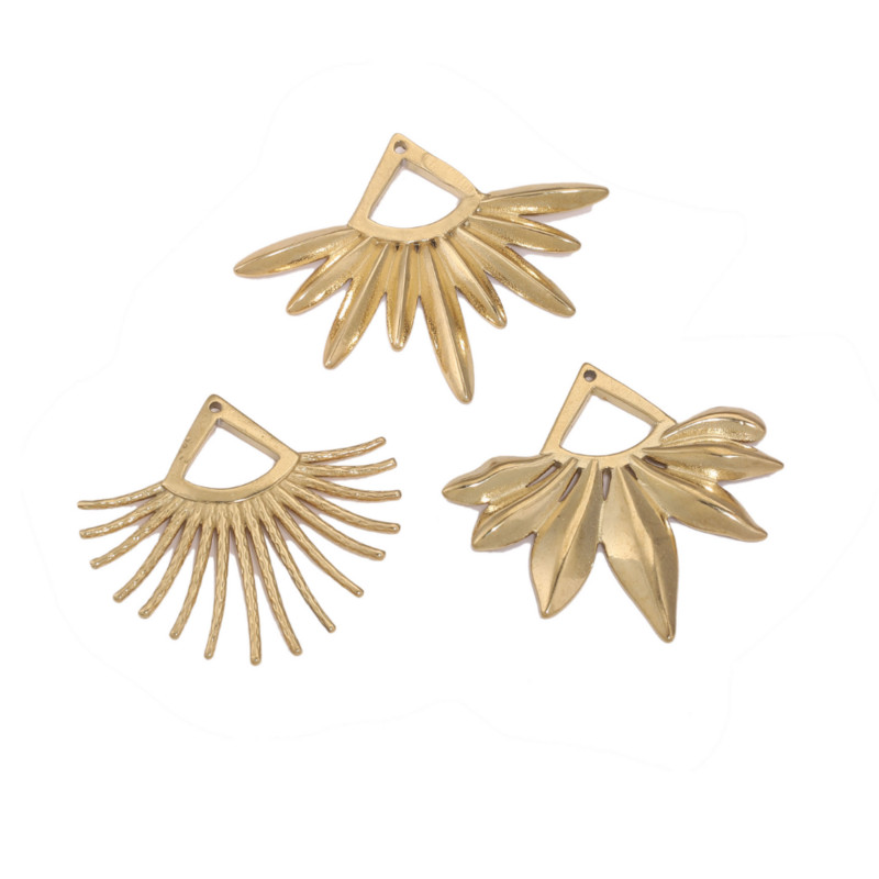 2 vnt. nerūdijančio plieno Boho auksu padengtas mielas gėlių jungtis Didelis auskaras, kabantis pakabukas, skirtas pasidaryk pats papuošalams gaminti didmenine prekyba