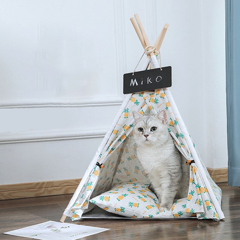 Hordozható macskaágy aranyos macskaház nyugtató póló vastag párna kapható a Gatto kellékekhez Puppy Dog House Luxus kisállat sátorház