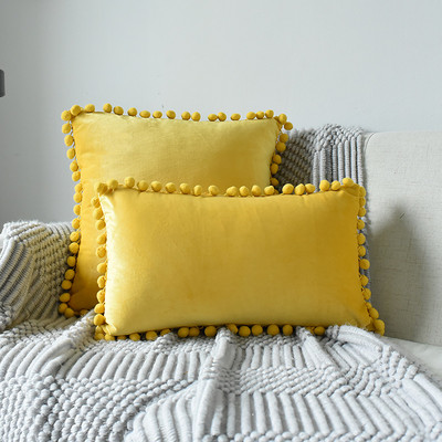 Inyahome Velvet Nordic kanapé párnák Luxus bársony párna nappaliba autódísz 45x45 30x50 sárga kék
