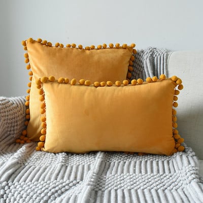 Inyahome Velvet Nordic kanapé párnák Luxus bársony párna nappaliba autódísz 45x45 30x50 sárga kék