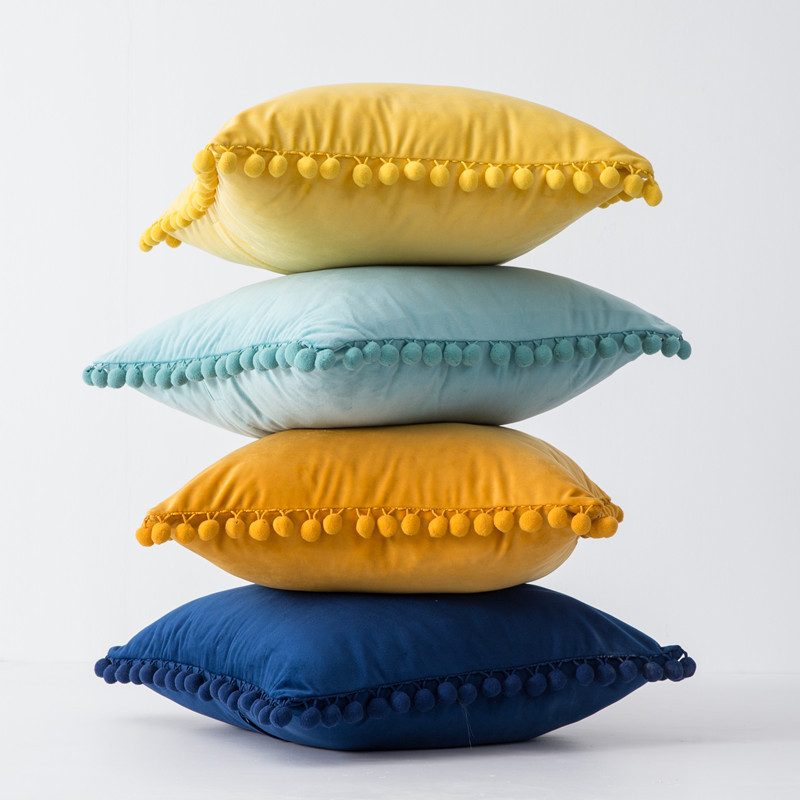 Inyahome Velvet Nordic kanapé párnák Luxus bársony párna nappaliba autódísz 45x45 30x50 sárga kék