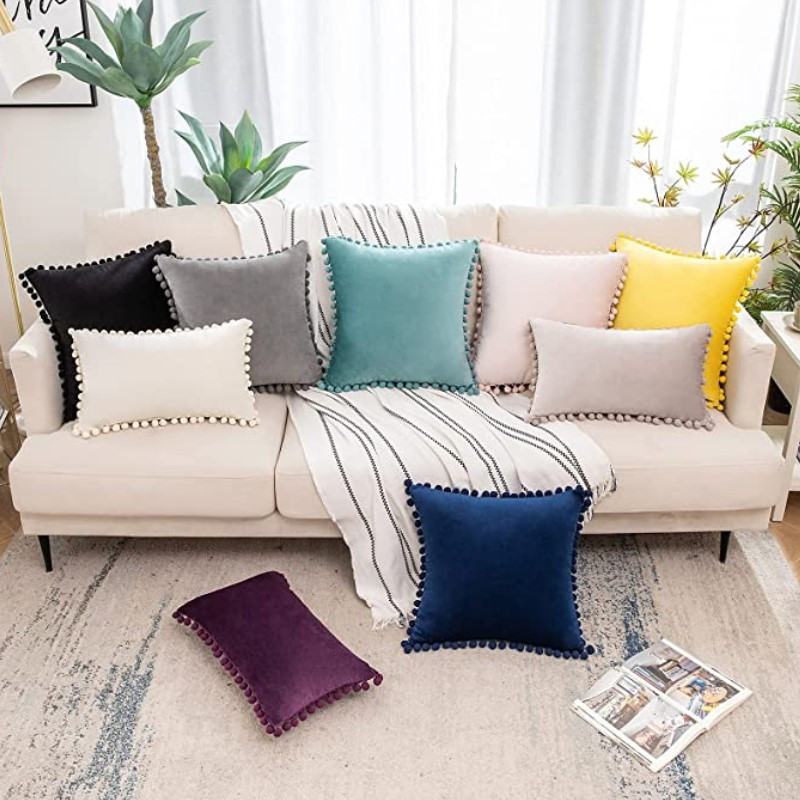 Inyahome Velvet Nordic kanapé párnák Luxus bársony párna nappaliba autódísz 45x45 30x50 sárga kék